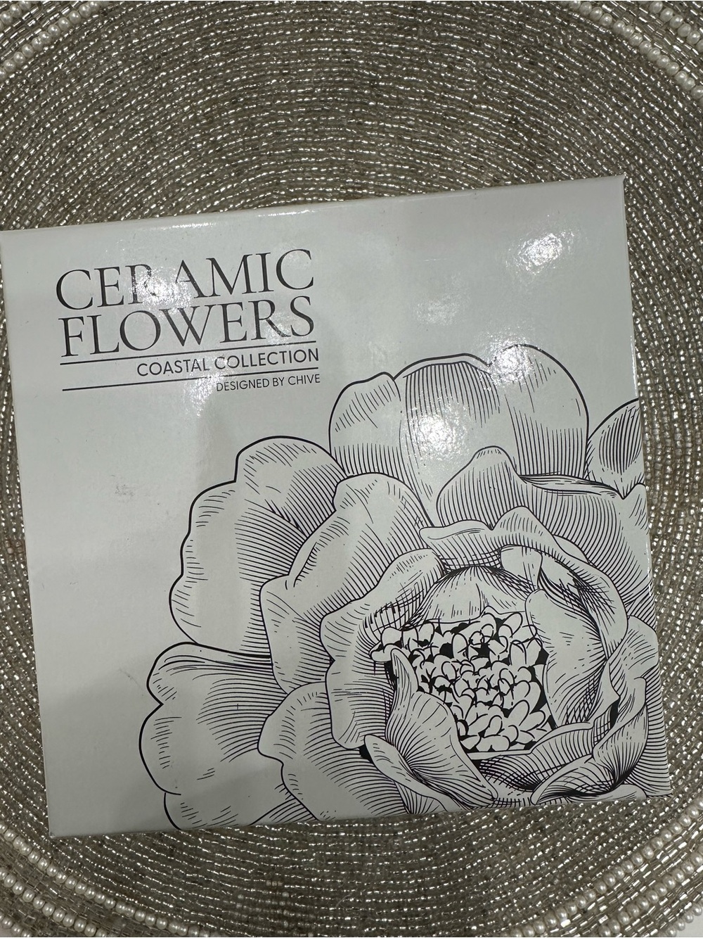 Ceramic Flowers Coastal Collection Wall Art - Cream Illustration - Picture 5 of 10